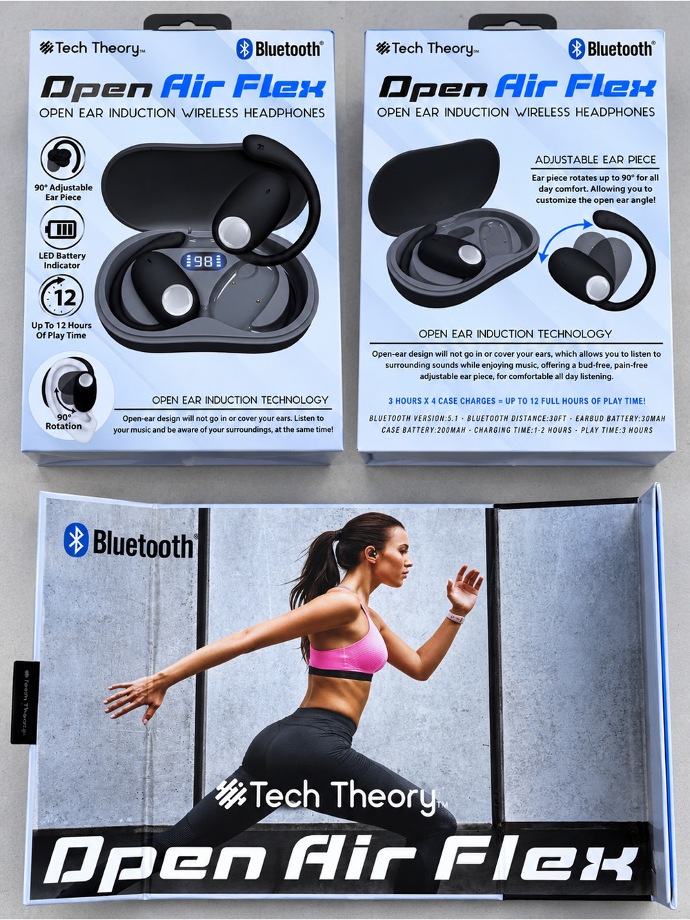 Theory Open Air Flex Bluetooth Wireless Headphones - Black